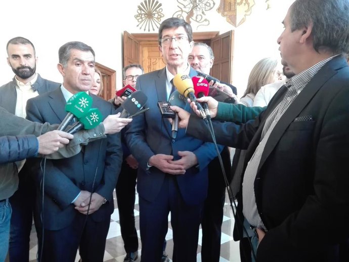 El vicepresidente de la Junta y el presidente del TSJA