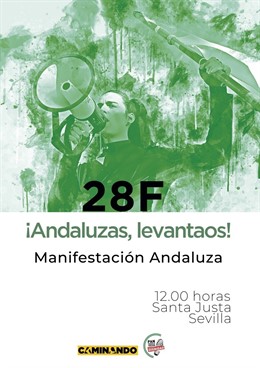 Cartel de la manifestación en Sevilla por el 28F