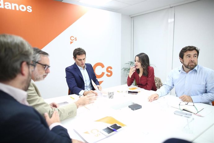 Albert Rivera preside la reunión de la Ejecutiva de Ciudadanos