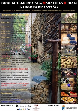Cartel de actividades de 'Maravilla Rural' en Robledillo de Gata
