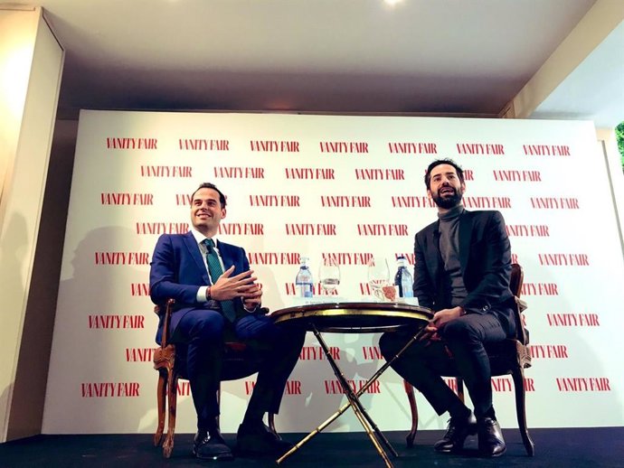 El portavoz de Cs en la Asamblea de Madrid, Ignacio Aguado, en un desayuno de Va