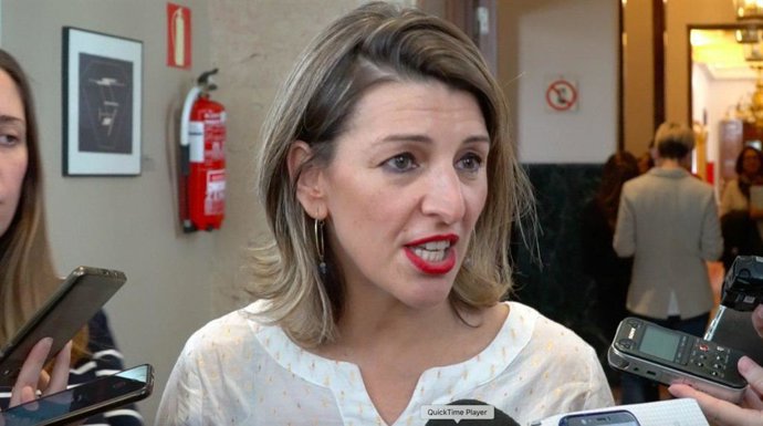 Yolanda Díaz, portavoz rotatoria de En Marea en el Congreso