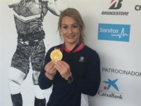 Lydia Valentín recibe el oro olímpico de Londres