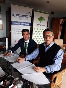 Unicaja Banco renueva a su apoyo a los empresarios y pymes de Apymen de Marbella