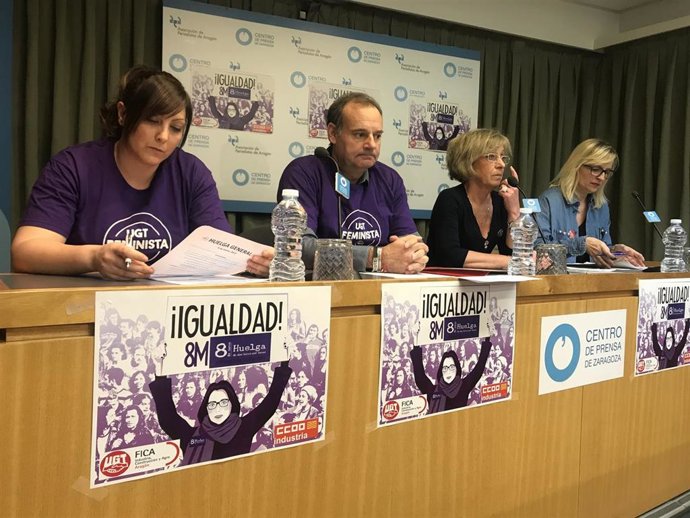 Presentación de la movilización de UGT y CCOO Industria por el 8M.