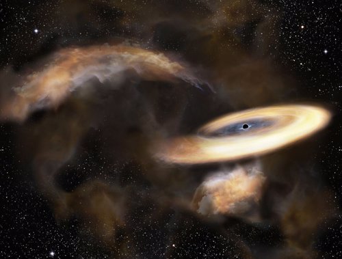 Un agujero negro silencioso aparece a 25.000 años luz