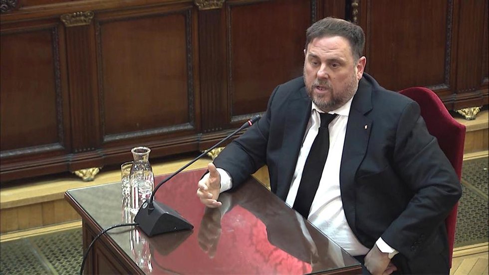 El exvicepresidente de la Generalitat de Catalunya, Oriol Junqueras, declara en