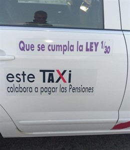 Taxistas de Madrid portarán en sus coches carteles defendiendo su servicio y pid