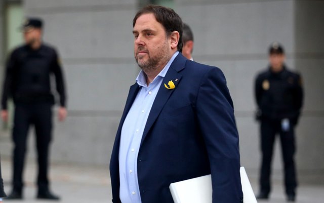 Junqueras llega a la Audiencia Nacional para declarar por rebelión
