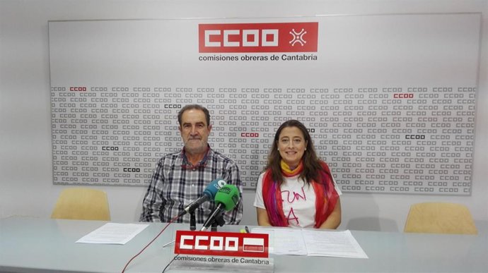 Carlos Ateca y Arantxa Cossio, representantes de CCOO en Sanidad