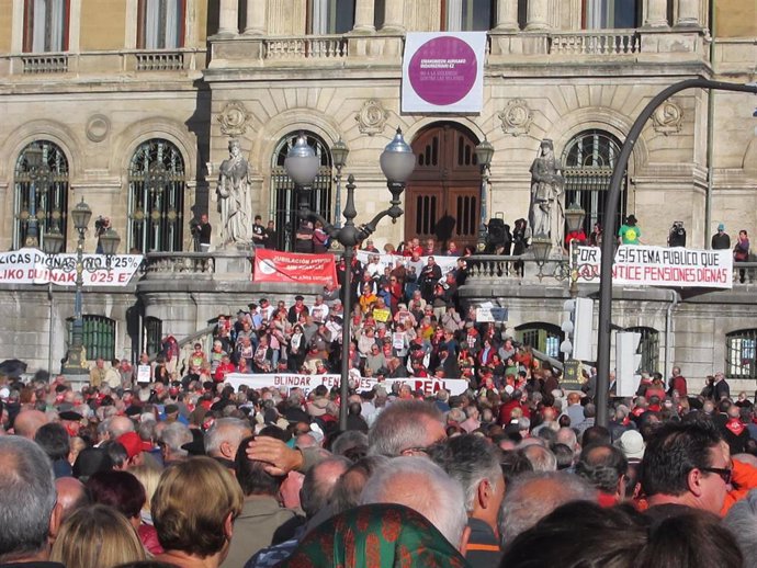 Manifestación de Jubilados de Vizcaya en Bilbao