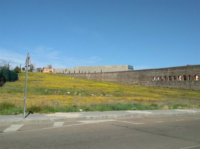 Entorno junto al acueducto de San Lázaro de Mérida que será adecentado
