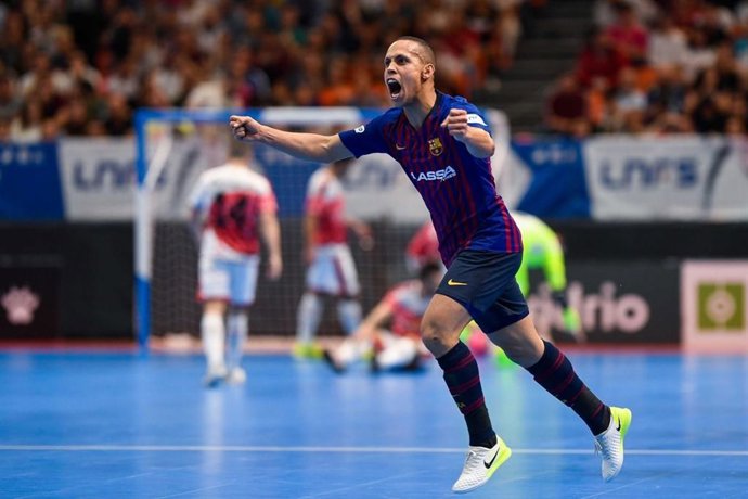 Ferrao celebra un gol con el Bara Lassa