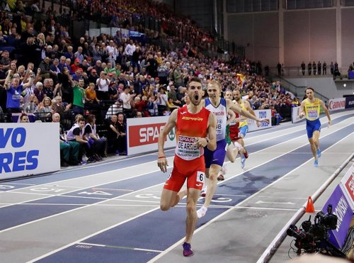 El español Álvaro de Arriba, campeón de Europa de 800 metros en Glasgow