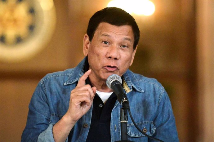 Duterte en una comparecencia en el palacio presidencial