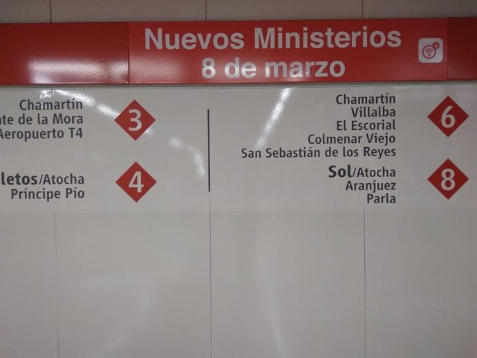 Renfe añade '8 de marzo' al nombre de la estación de Nuevos Ministerios