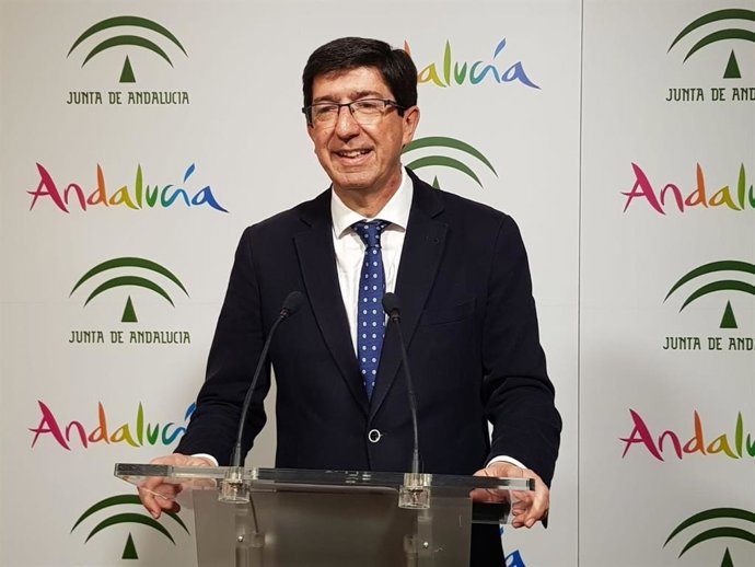 El vicepresidente de la Junta de Andalucía, Juan Marín, en Málaga