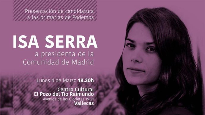 Isabel Serra se presenta a las primarias para optar a la Presidencia de la Comun