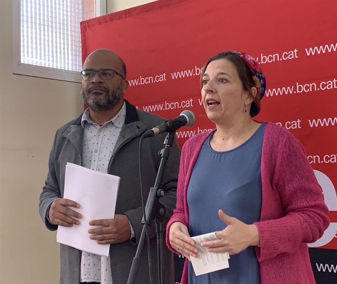 Miquel ngel Essomba y Laia Ortiz en la presentación de la primera escuela de Se