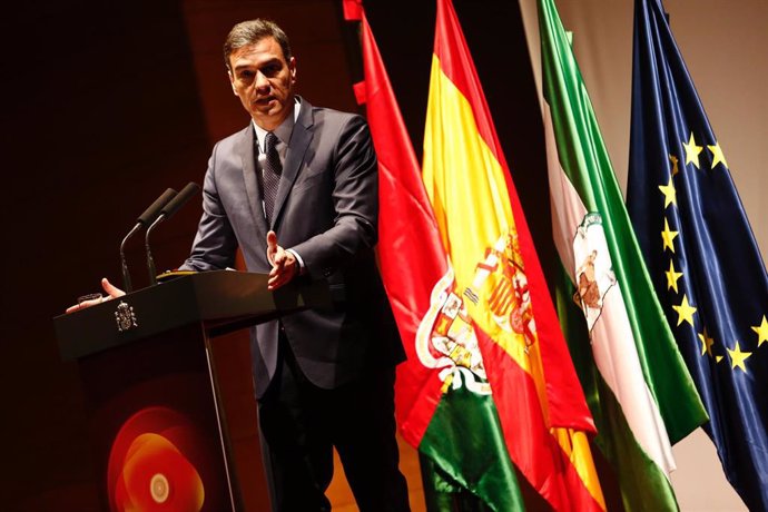 El secretario general del PSOE y presidente del Gobierno, Pedro Sánchez, partici