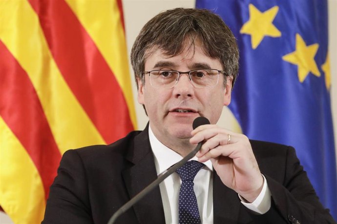 Carles Puigdemont press conference in Belgium