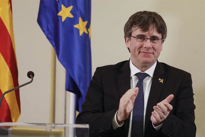 Carles Puigdemont press conference in Belgium