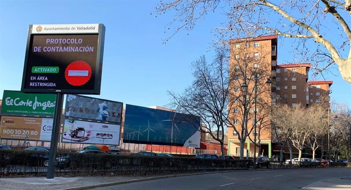 Corte del Tráfico en el centro de Valladolid