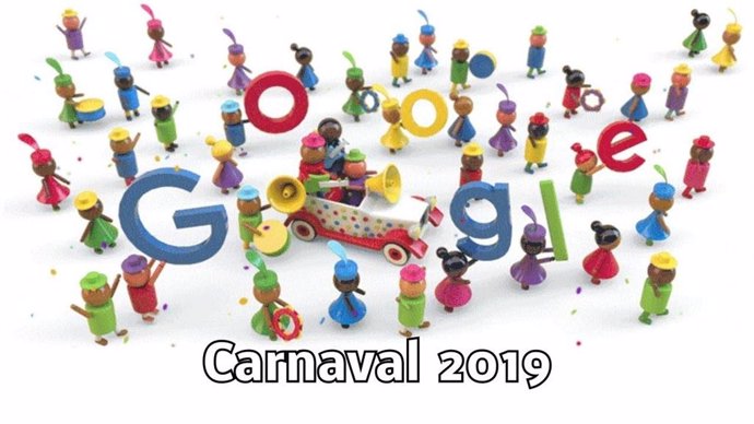 Google celebra con un divertido 'doodle' el Carnaval 2019
