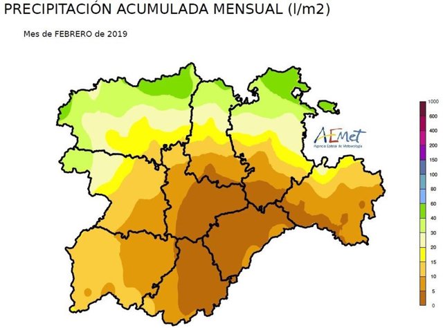 CyL registró el segundo mes de febrero con las máximas más altas, tras el de 196