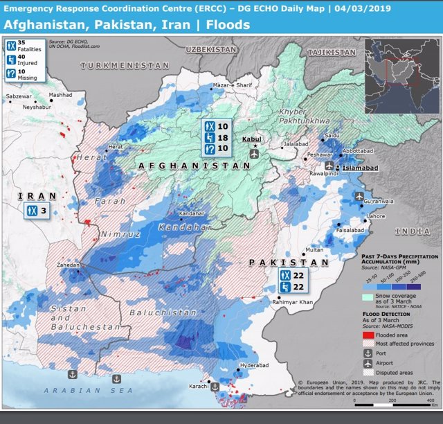 Afganistán.- Más de 40 muertos por las últimas inundaciones registradas en nueve