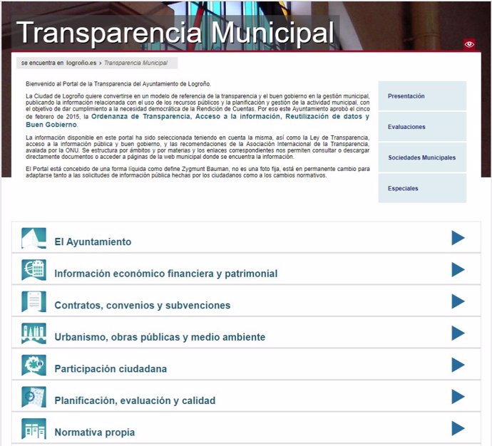 El Ayuntamiento renueva su Portal de Transparencia para "mejorar su imagen, estr