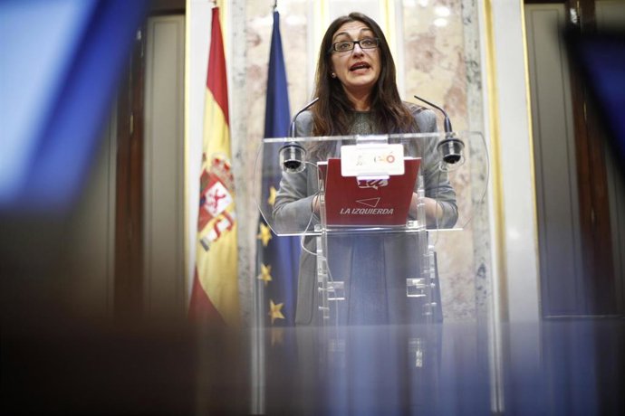 Rueda de prensa de Izquierda Unida en el Congreso de los Diputados tras conocers