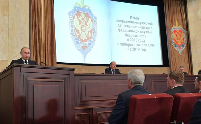 Putin attends the Federal Security Service (FSB) board meeting