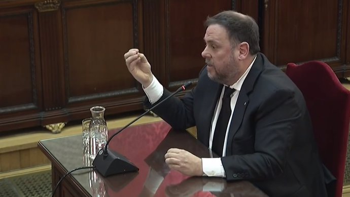 Interrogatorio a Oriol Junqueras en el juicio por el procés