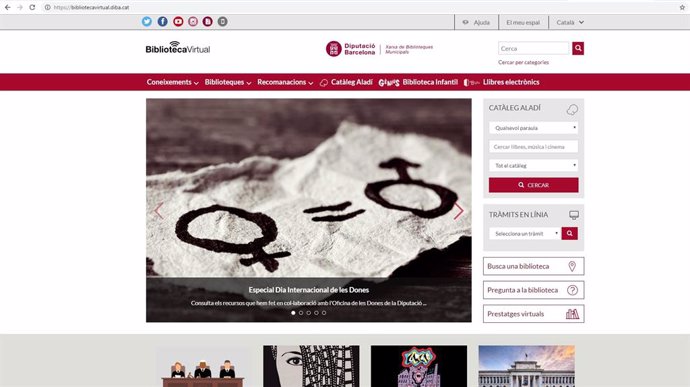 8M.- La Biblioteca Virtual De la Xarxa Barcelonina Ofereix Un Especial Temtic
