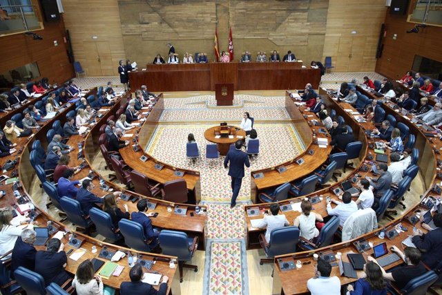 Imagen de la Asamblea de Madrid durante la sesión de investidura de Garrido