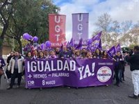 CCOO y UGT piden empleo de "calidad" para las mujeres y critican a quienes niegan la desigualdad