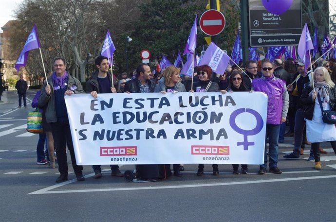 8M.- CCOO Aragón Tilda De "Normalidad" La Huelga En Todas Las Etapas Del Sector 