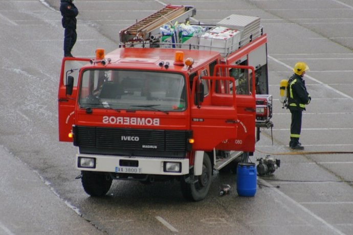 Camión de los bomberos de Valladolid. 