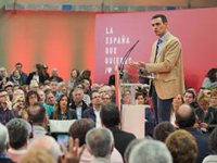 28A.-Sánchez avisa de que no habrá "cordón sanitario" que pare la ilusión del ciudadano por devolver al PSOE al Gobierno