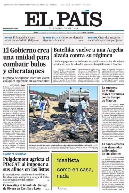 Portada El País