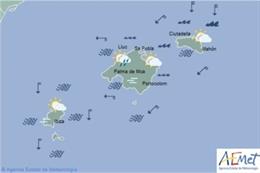 Predicción meteorológica para este lunes 11 de marzo en Baleares: precipitacione