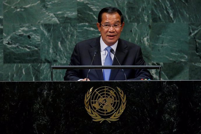 El primer ministro de Camboya, Hun Sen, en la Asamblea General de la ONU