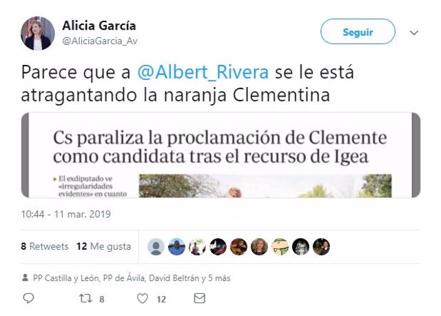 Alicia García asegura que, después del transfuguismo, Ciudadanos se ha convertid