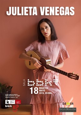 La cantante mexicana Julieta Venegas actuará el 18 de mayo en la sala BBK de Bil