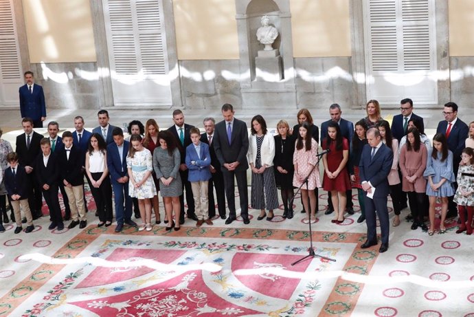 11M.- Minuto de silencio por las víctimas durante la audiencia de Felipe VI a lo