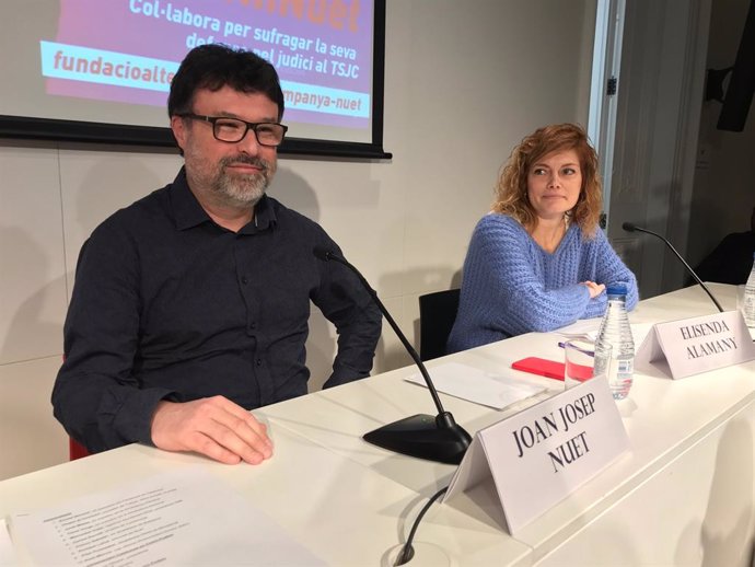 Els diputats de CatECP Joan Josep Nuet i Elisenda Alamany