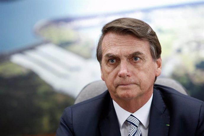 Brazilian President attends a meeting on Itaipu dam in Brazil