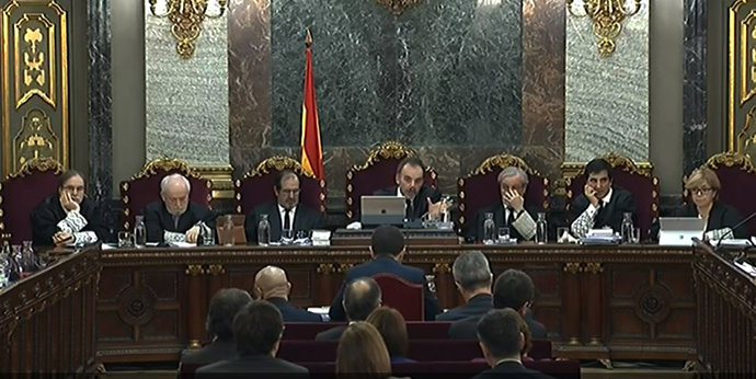 Sexta jornada del Juicio del procés en el Tribunal Supremo