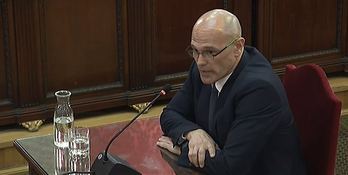Raúl Romeva declara en el Tribunal Supremo durante el juicio al 'procés'